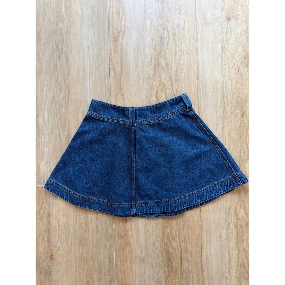 Altar'd State Womens Denim Mini Skirt Blue Medium Wash A-Line Flared Size S NEW - Picture 4 of 7
